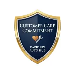 RapidFixAutoHub Customer Care Commitment brand mark